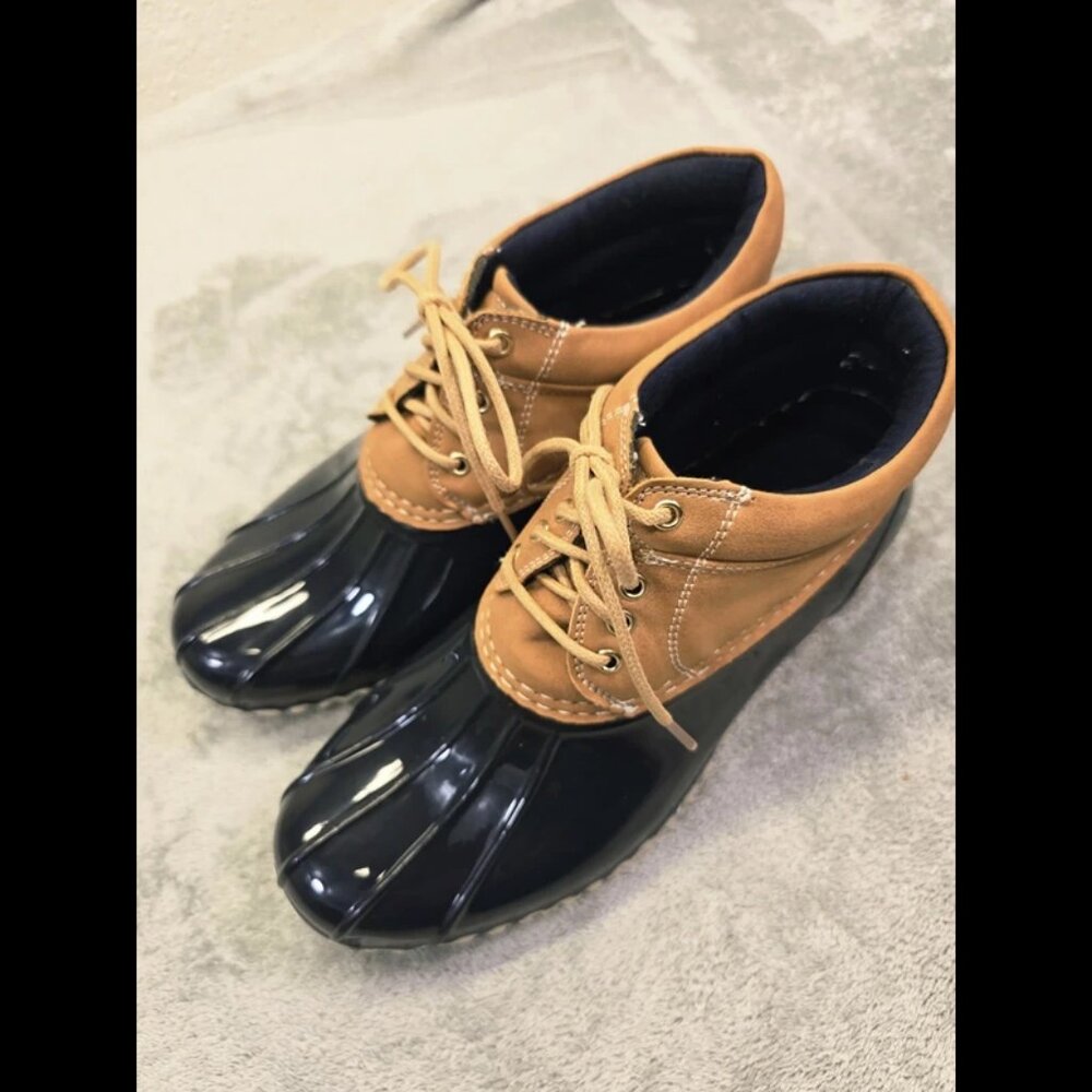 Tommy Hilfiger T-WHEAT-T‎ Boots Womens 7M Blue/Tan Rubber Clean! - Picture 8 of 15